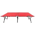 Chaise longue pliable 2 places rouge Acier