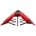 Chaise longue pliable 2 places rouge Acier