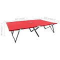Chaise longue pliable 2 places rouge Acier