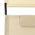 Chaise longue double avec auvent Textilène Crème