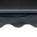 Auvent manuel rétractable avec LED 300x250 cm Anthracite