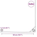 Bâche 650 g / m² 3 x 6 m Vert