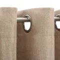 Rideaux occultants aspect lin avec œillets 2pcs beige 140x175cm
