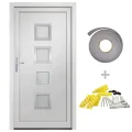 Porte d'entrée Blanc 98x208 cm PVC