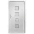 Porte d'entrée Blanc 98x208 cm PVC