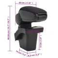 Accoudoir de voiture noir 16x30x(40-50) cm ABS