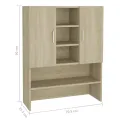 Meuble pour machine à laver Chêne sonoma 70,5x25,5x90 cm