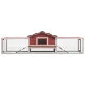 Clapier Rouge 310x70x87 cm Pin massif et sapin