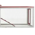 Clapier Rouge 310x70x87 cm Pin massif et sapin