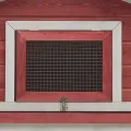 Clapier Rouge 310x70x87 cm Pin massif et sapin