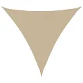 Voile de parasol tissu oxford triangulaire 6x6x6 m beige