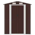 Abri de jardin Marron foncé 192x606x223 cm Acier galvanisé
