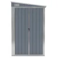 Abri de jardin mural Gris 118x382x178 cm Acier galvanisé