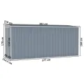 Abri de jardin mural Gris 118x382x178 cm Acier galvanisé