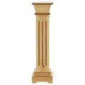 Support pilier carré à plantes Bois clair 17x17x66 cm MDF