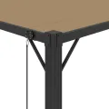 Tonnelle avec toit à persienne 3x4 m Taupe Tissu et aluminium