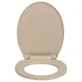 Siège de toilette à fermeture en douceur Beige Ovale