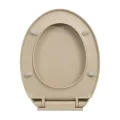 Siège de toilette à fermeture en douceur Beige Ovale