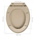 Siège de toilette à fermeture en douceur Beige Ovale
