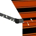 Auvent manuel rétractable avec LED 400 cm Orange et marron