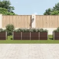 Jardinière 320x40x77 cm Acier galvanisé Marron