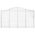 Paniers à gabions arqués 6 pcs 200x30x100/120 cm Fer galvanisé