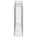 Paniers à gabions arqués 6 pcs 200x30x100/120 cm Fer galvanisé