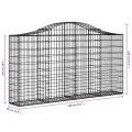 Paniers à gabions arqués 6 pcs 200x30x100/120 cm Fer galvanisé