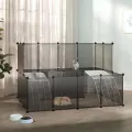 Cage pour petits animaux Noir 143x107x93 cm PP et Acier