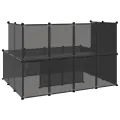 Cage pour petits animaux Noir 143x107x93 cm PP et Acier