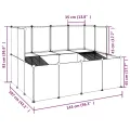 Cage pour petits animaux Noir 143x107x93 cm PP et Acier