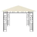 Belvédère avec moustiquaire 3x3x2,73 m Crème 180 g/m²