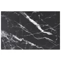 Dessus de table noir 100x62 cm 8 mm verre trempé design marbre