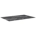 Dessus de table noir 100x62 cm 8 mm verre trempé design marbre