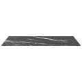 Dessus de table noir 100x62 cm 8 mm verre trempé design marbre