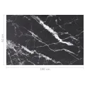 Dessus de table noir 100x62 cm 8 mm verre trempé design marbre