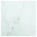 Dessus de table blanc 50x50 cm 6 mm verre trempé design marbre