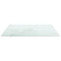 Dessus de table blanc 50x50 cm 6 mm verre trempé design marbre