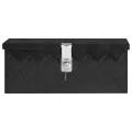 Boîte de rangement Noir 50x15x20,5 cm Aluminium