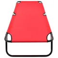 Chaise longue pliable Rouge Acier