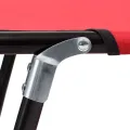 Chaise longue pliable Rouge Acier