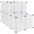Cage pour petits animaux Transparent 142x74x93 cm PP et Acier