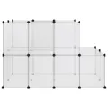 Cage pour petits animaux Transparent 142x74x93 cm PP et Acier