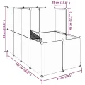 Cage pour petits animaux Transparent 142x74x93 cm PP et Acier