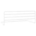 Barrière de sécurité de lit d'enfant Blanc (76-137)x55 cm Fer