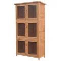 Cage pour animaux 6 compartiments Bois