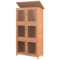 Cage pour animaux 6 compartiments Bois