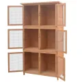 Cage pour animaux 6 compartiments Bois