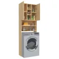 Meuble pour machine à laver Chêne sonoma 64x25,5x190 cm