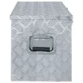 Boîte en aluminium 110,5 x 38,5 x 40 cm Argenté
